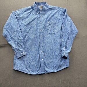 Cinch Shirt Mens Large Blue Paisley Long Sleeve Button Up Western Cowboy